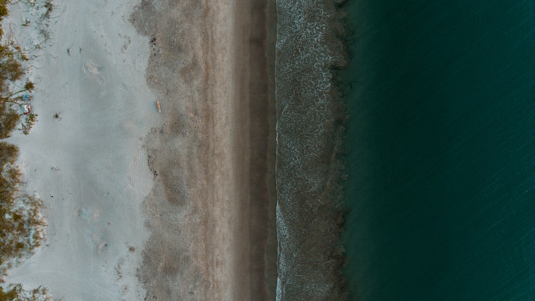 beach side aerial photography