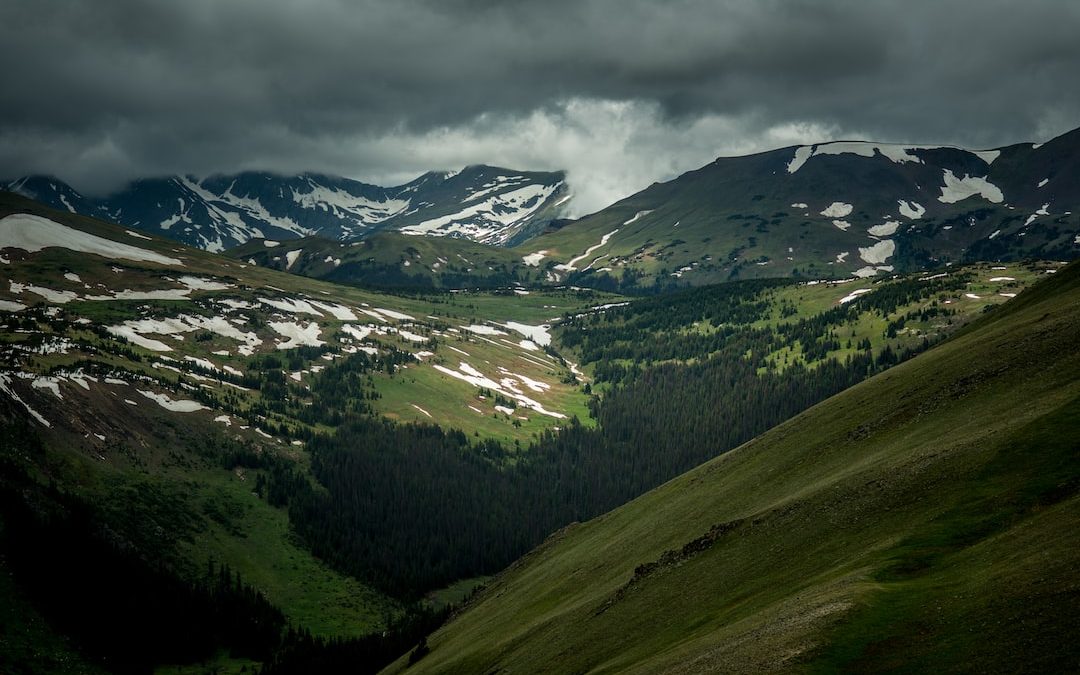 landscape photography of mountain range