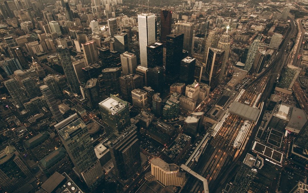 bird's-eye photography of city