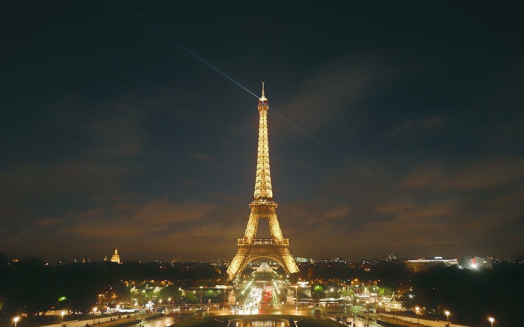 Eiffel Tower during night time