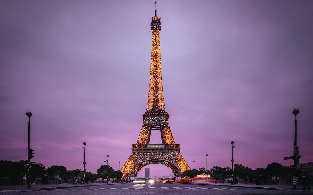 Eiffel Tower during night time