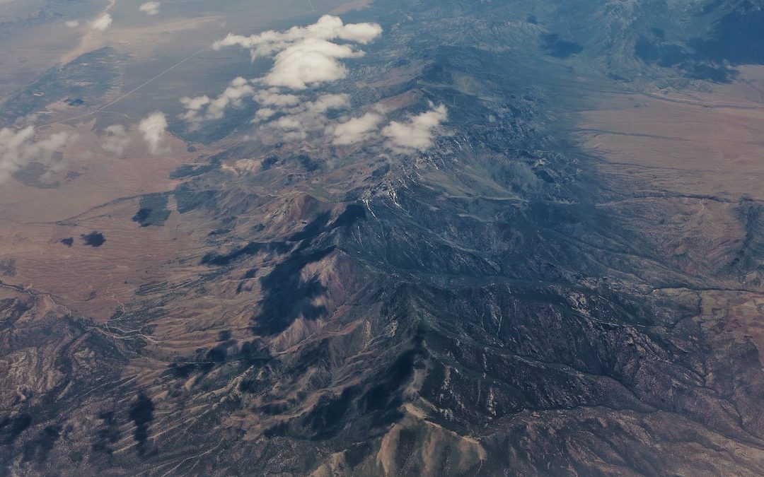 aerial photography of mountain