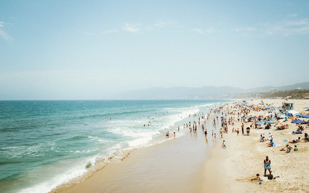 group of people near beach