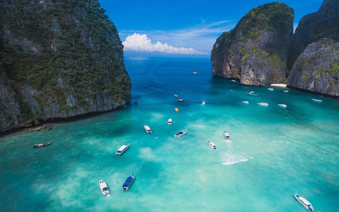 aerial photography of body of water