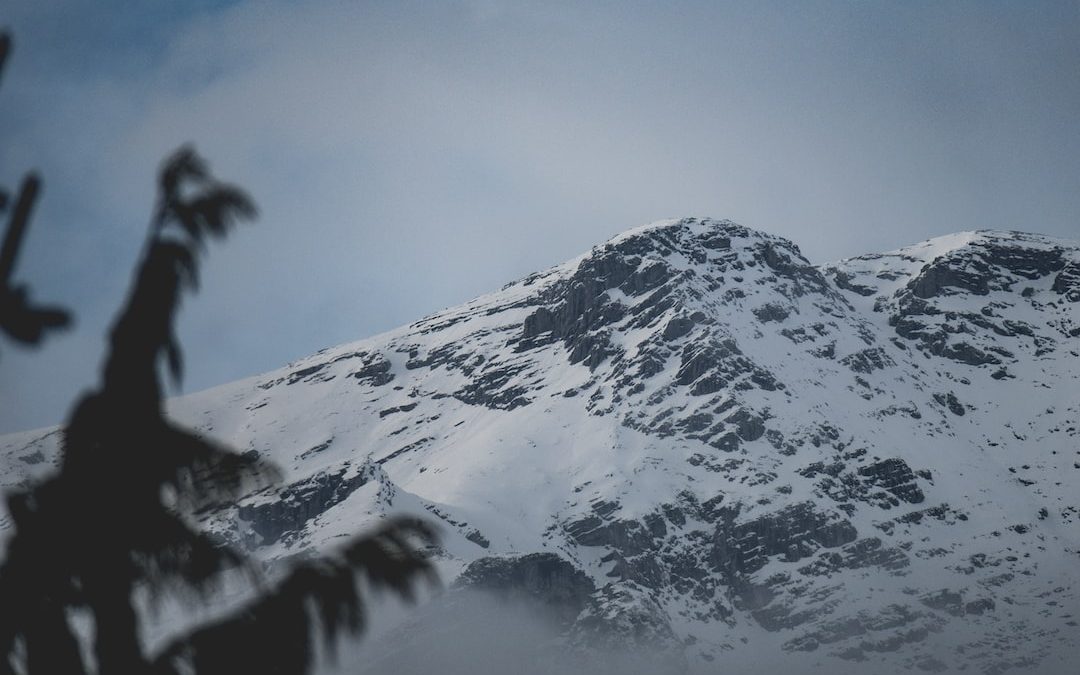 mountain covered in snow