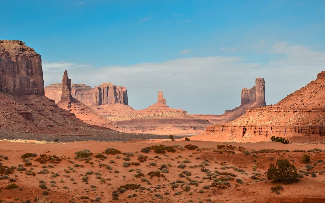 landscape photography of rock formation