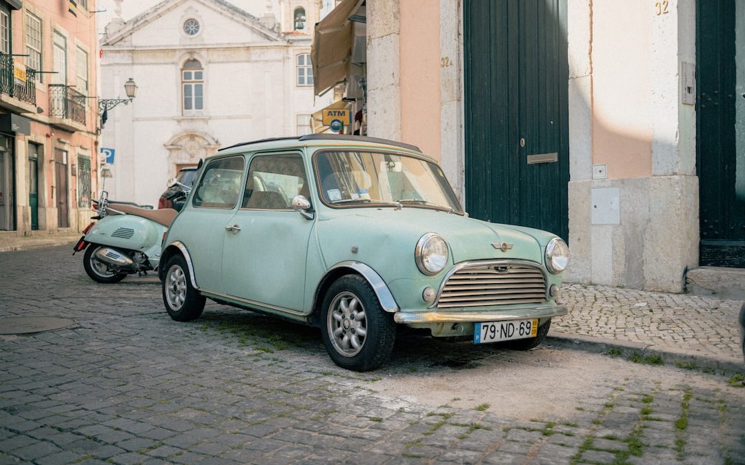 a car parked on a street