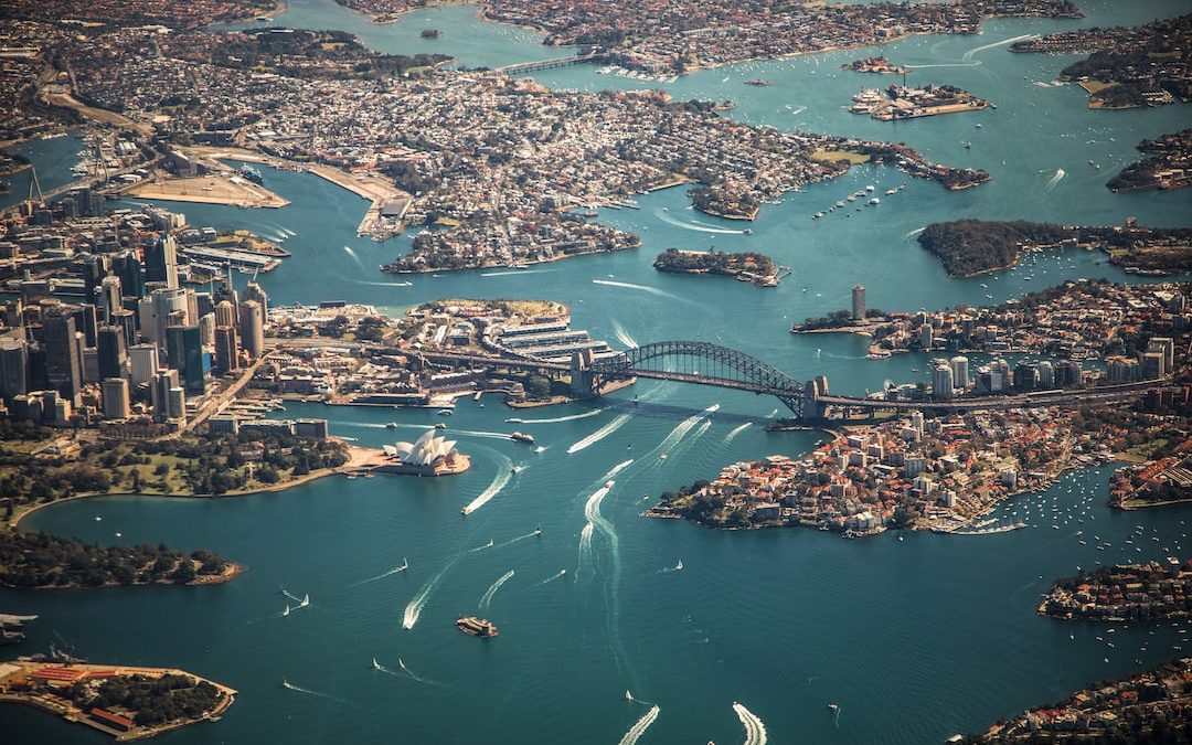 aerial photography of bridge