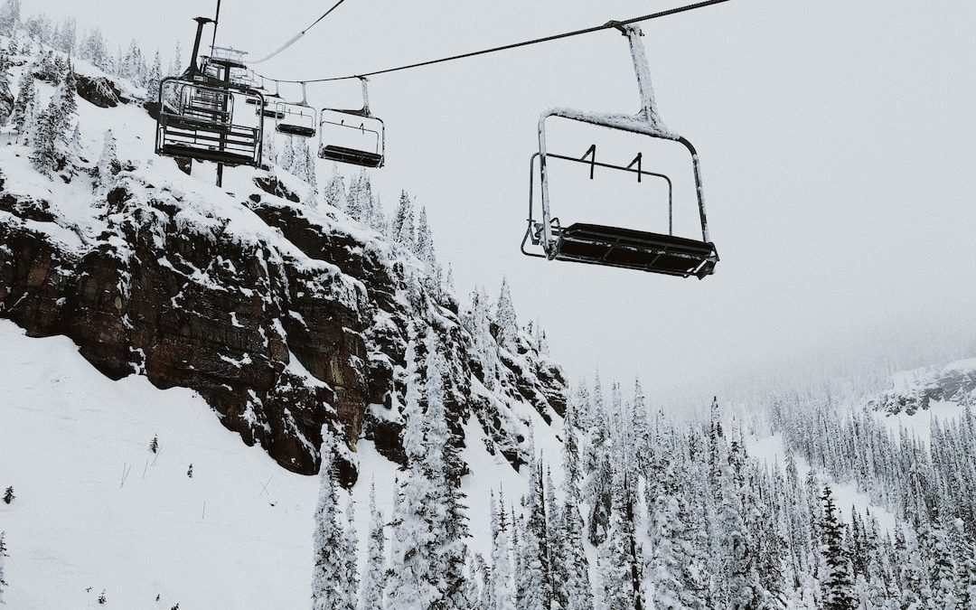 low angle photo of empty cable cart