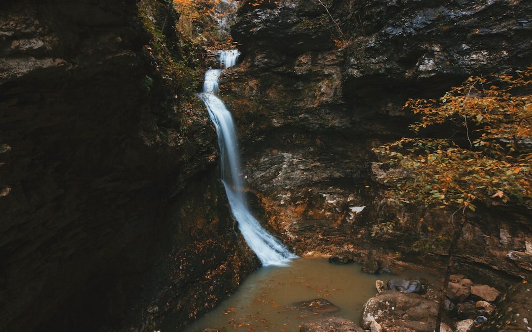 landscape photography of waterfalls