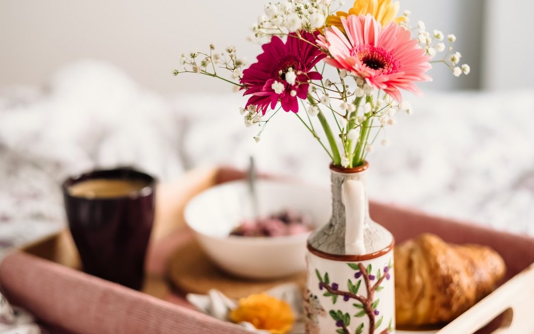 selective focus photography of pink petaled daisy flower in vase