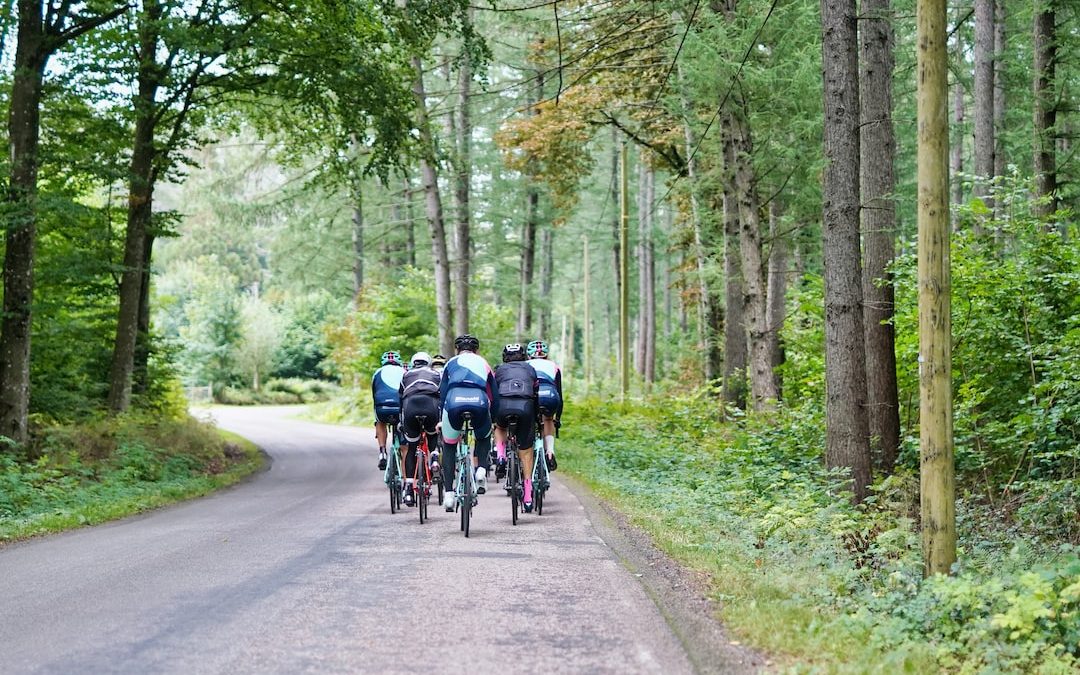 people riding bicycles on road during daytime