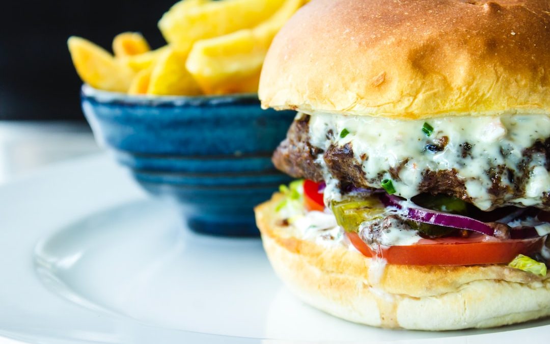 burger and fries