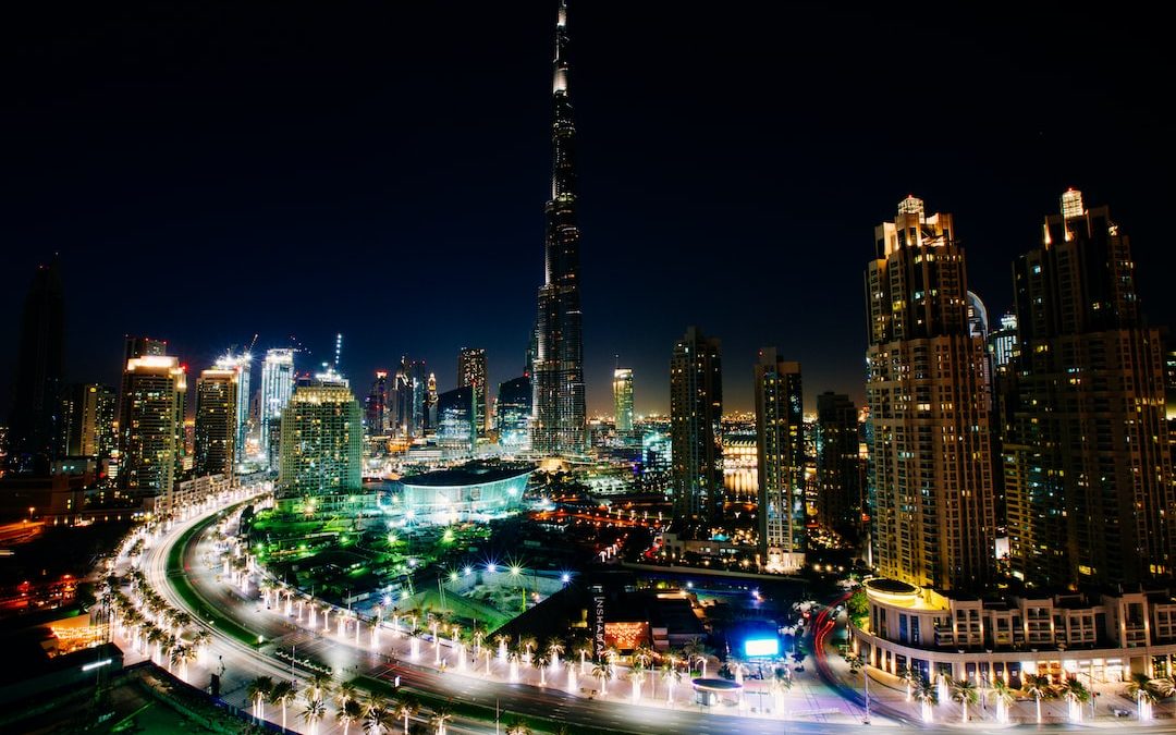 landscape photography of Burj Khalifa, Dubai at night