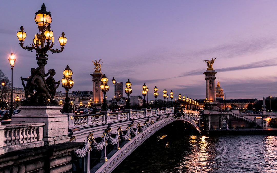 bridge during night time