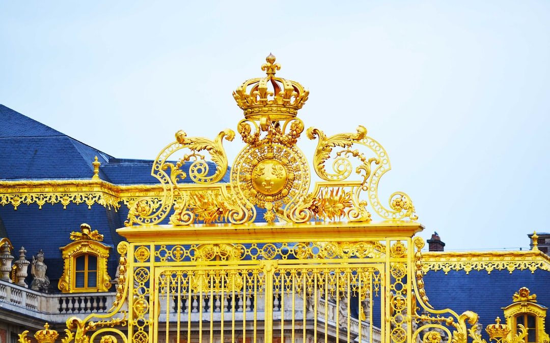 gold and blue castle