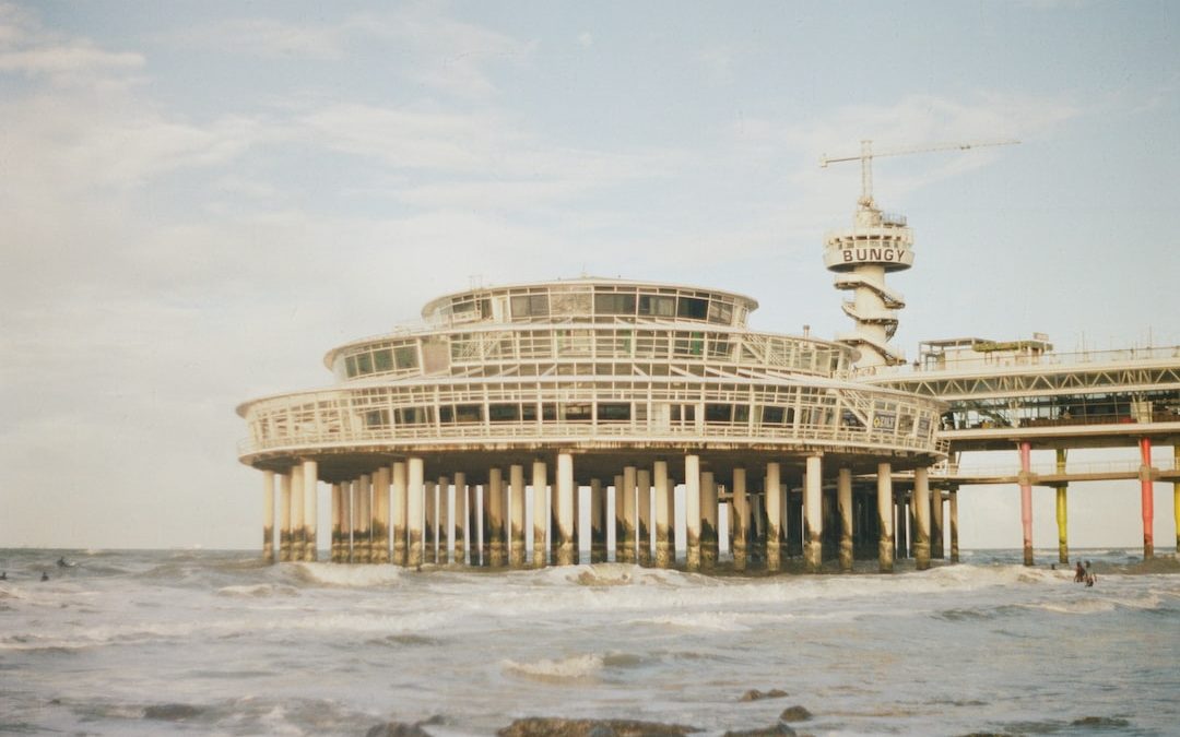 a building on a pier