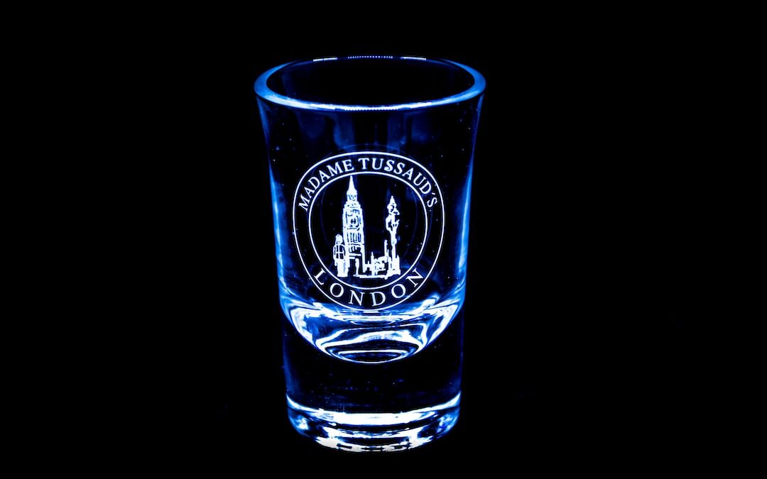 clear jack daniels drinking glass