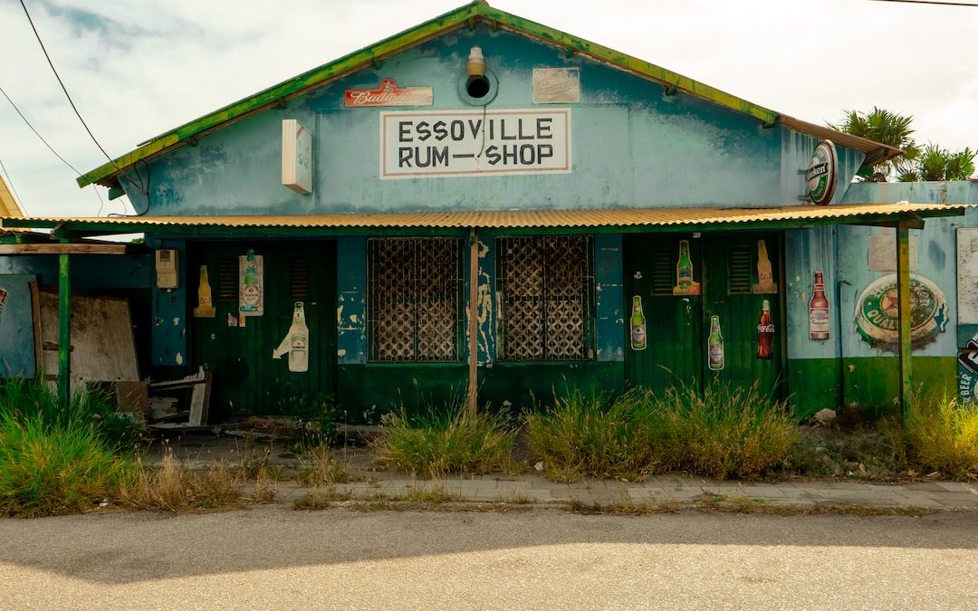 a building with a sign on it