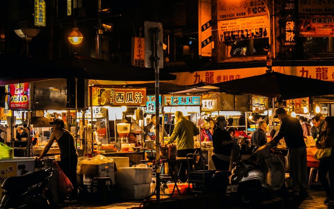 people eat on street foods