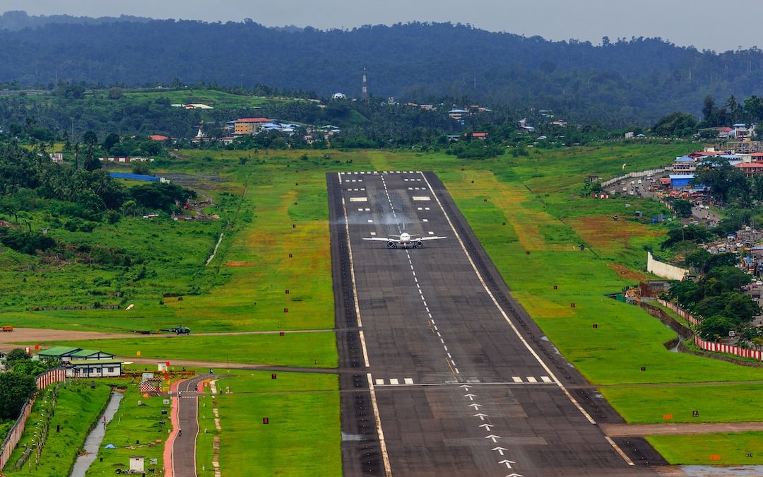 airliner on runway