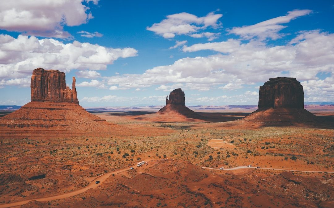 three rock monoliths