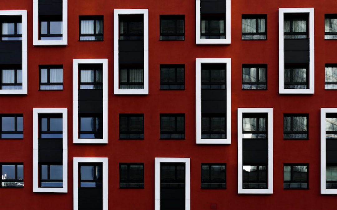 red and white concrete building