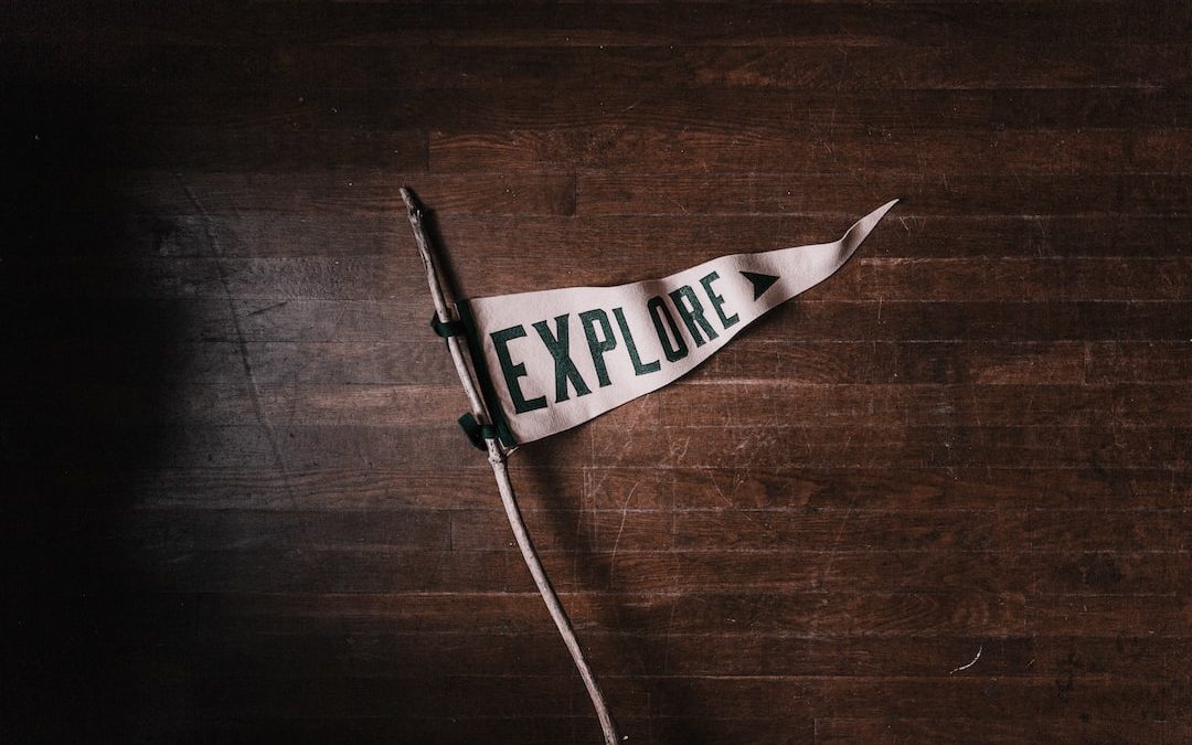 white Explore flag