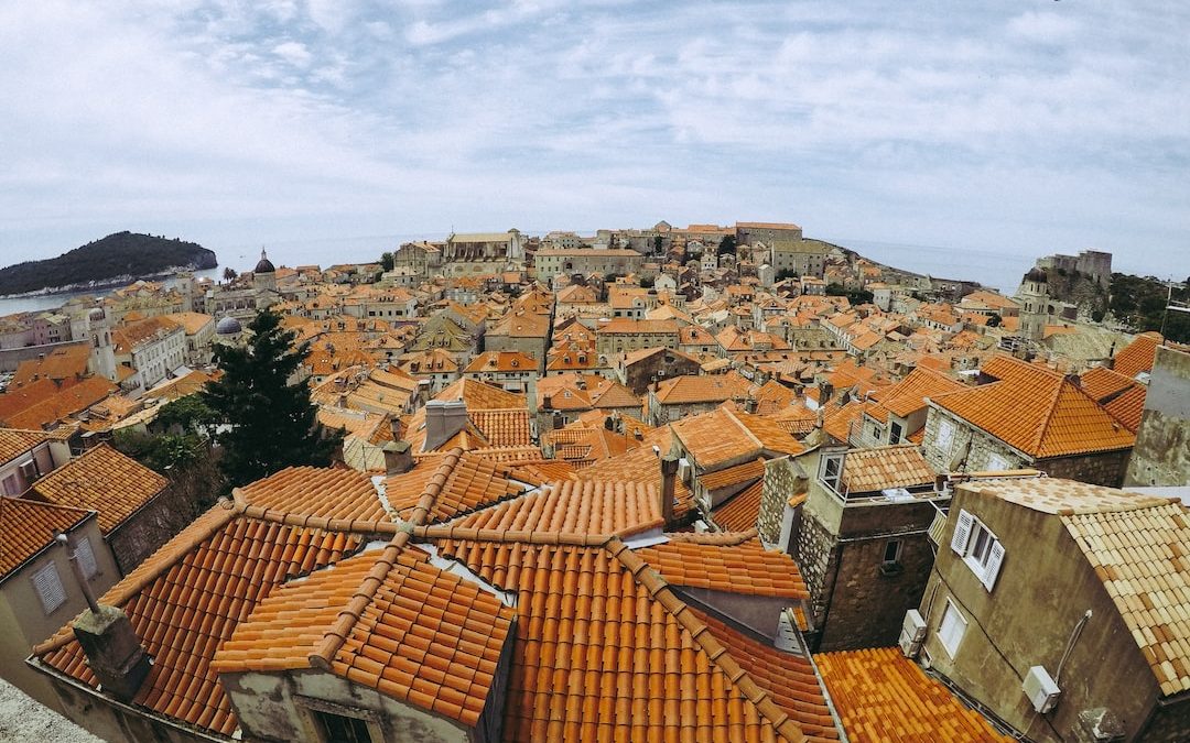 bird's eye view of town