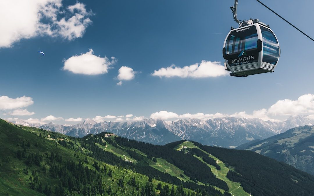 white and black cable car