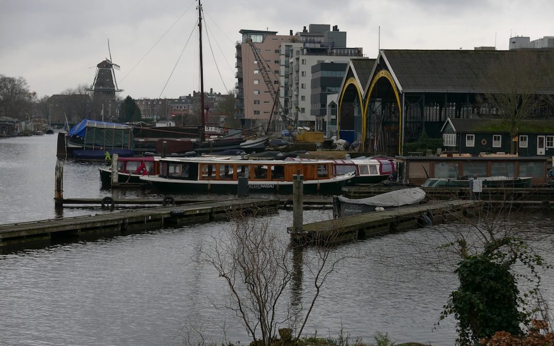 a body of water with a boat in it