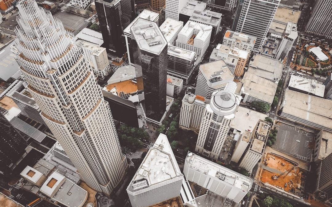 aerial view of buildings