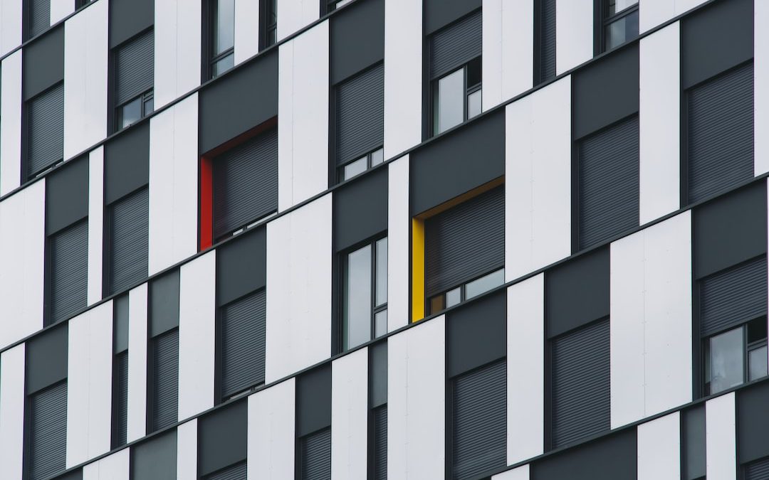 architectural photograph of glass wall building