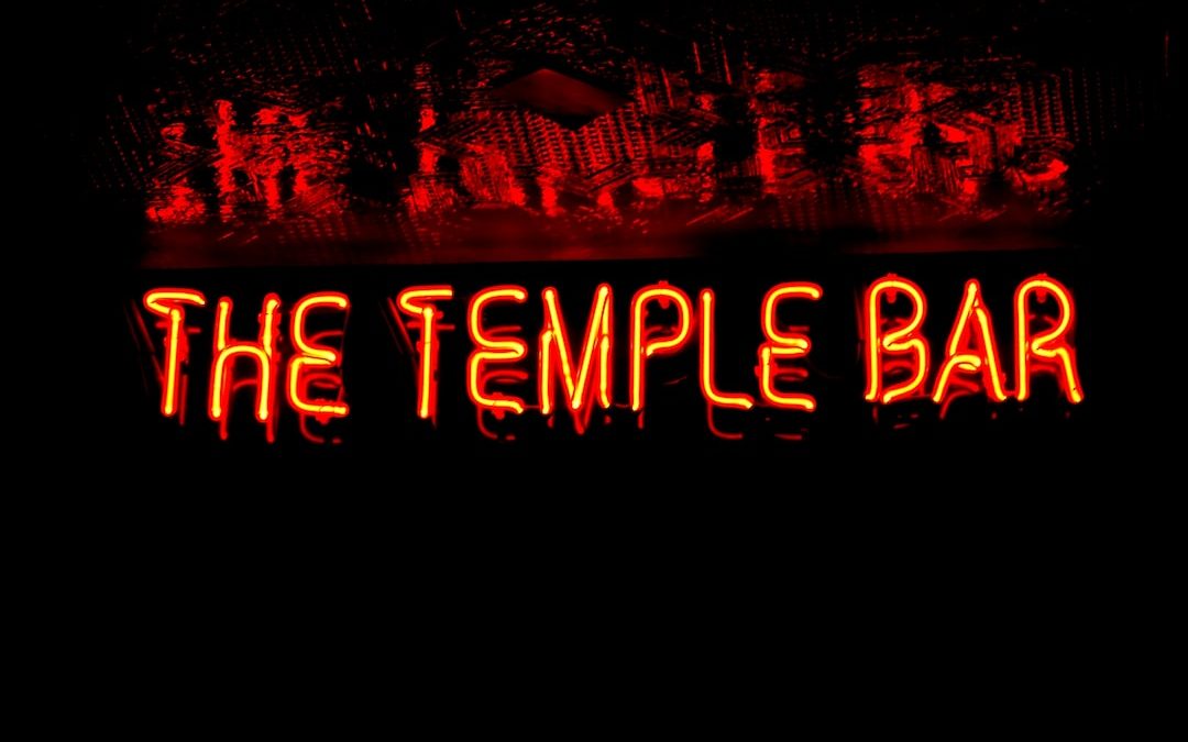 The Temple Bar neon light signage