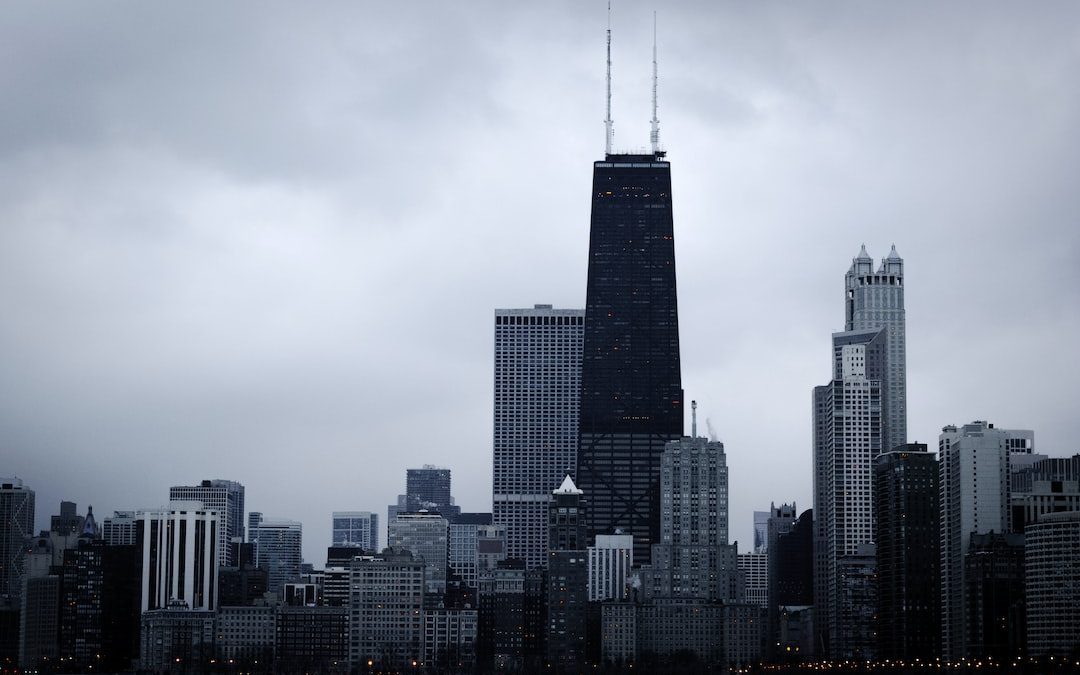 high rise buildings under gray sky