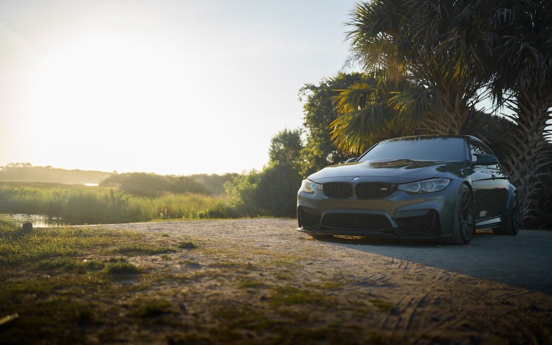 a car parked on a road