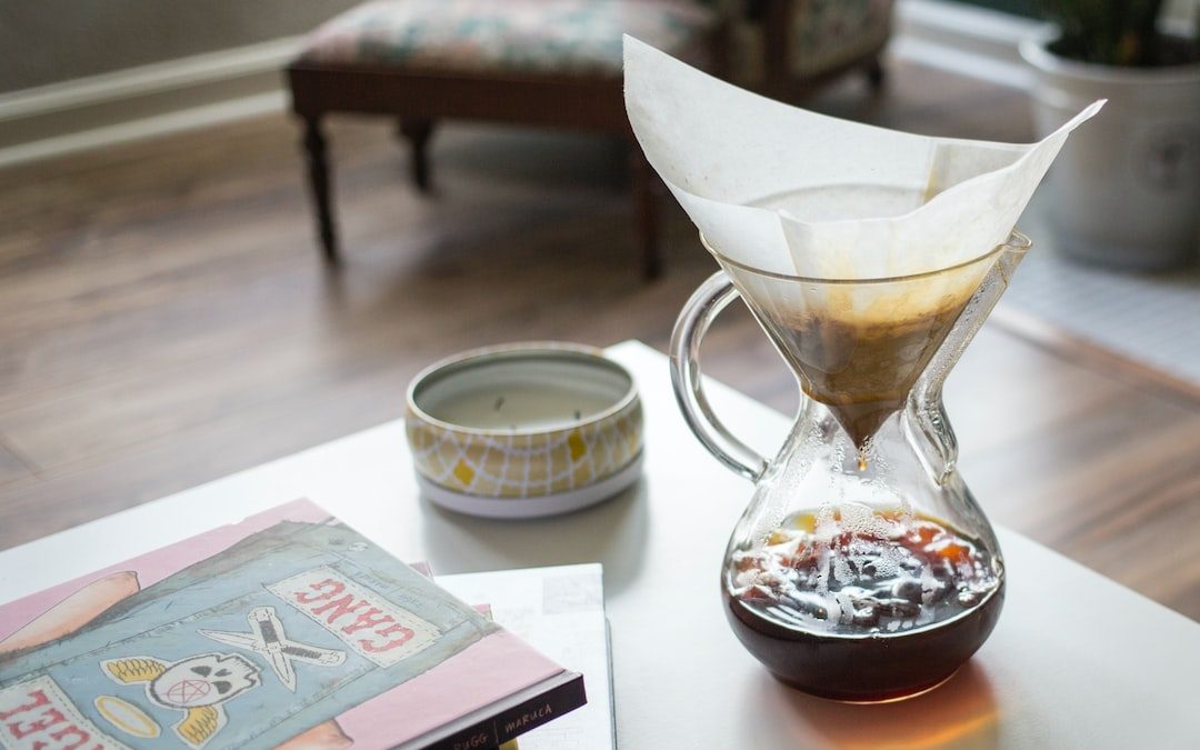 tea filling glass pitcher