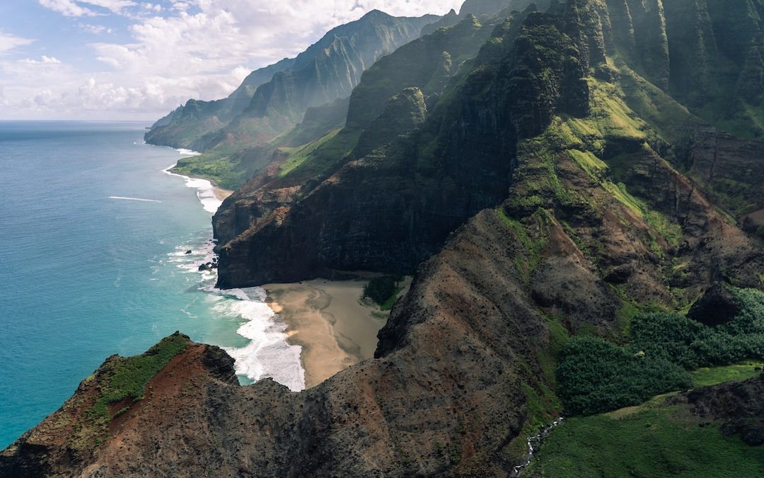 black and green island