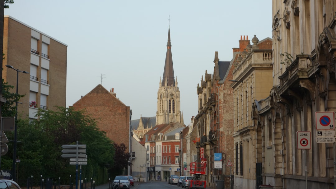 a street with buildings on either side