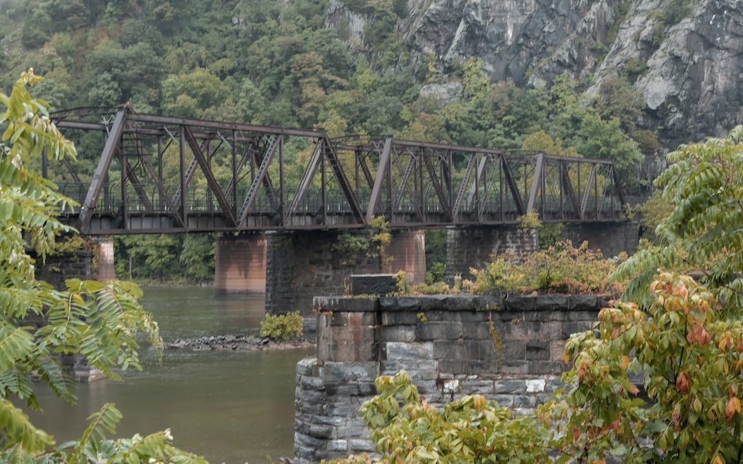 a bridge over a river