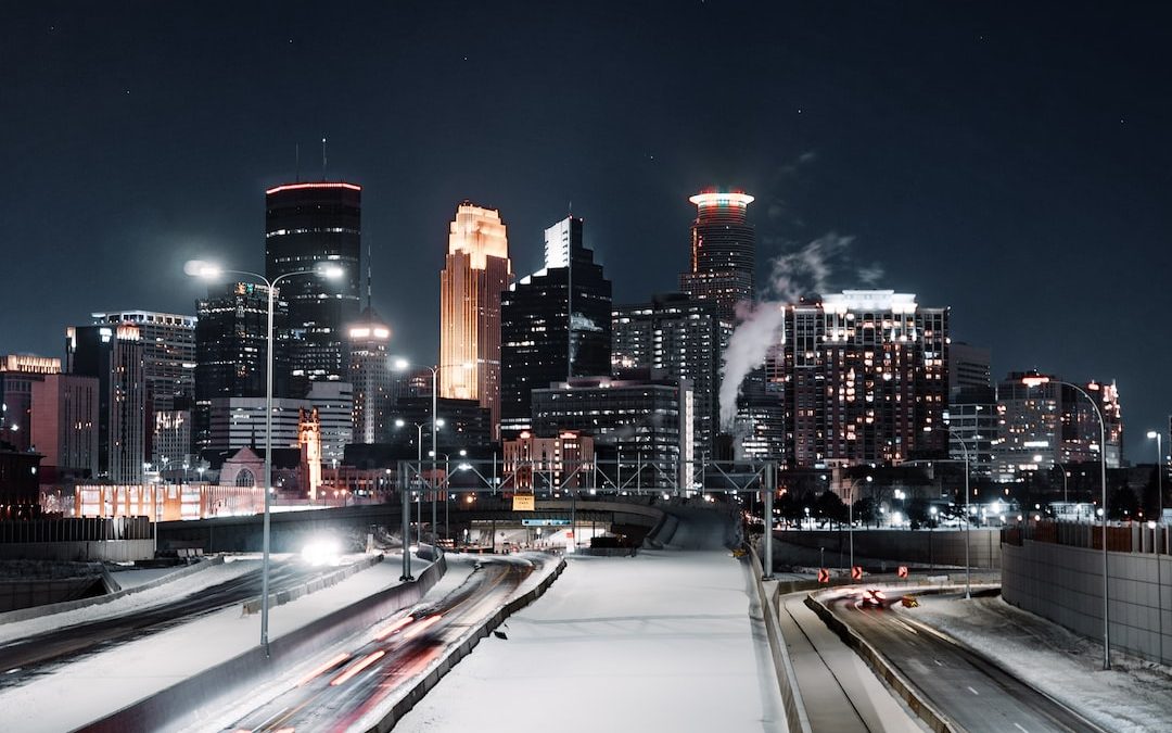 city buildings during night time