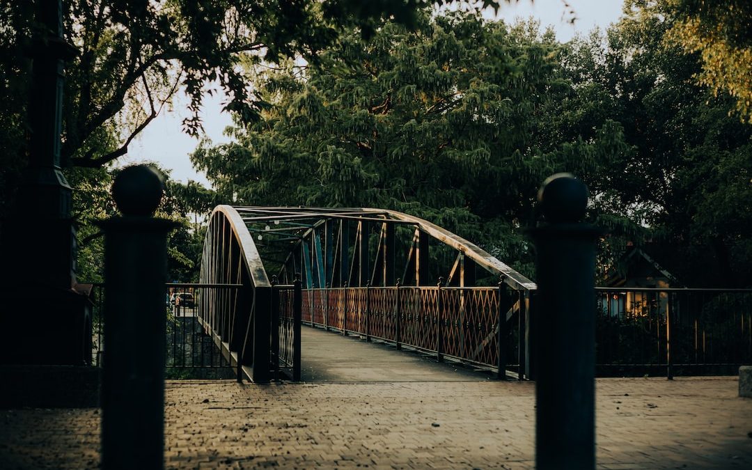 a bridge with a railing