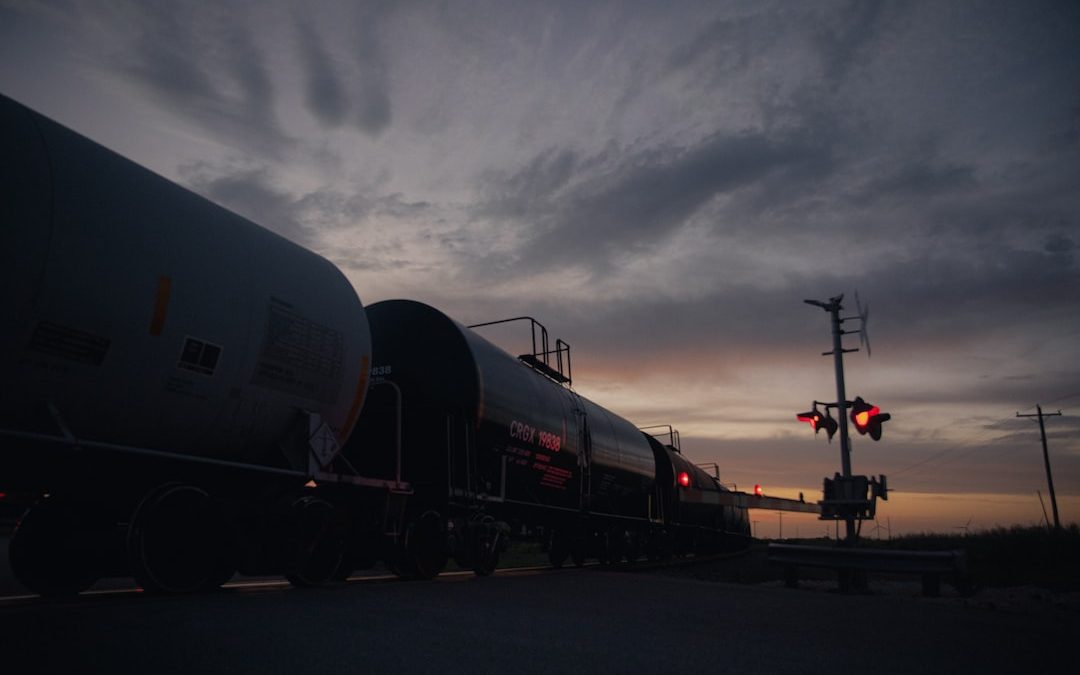 a train on the railway tracks