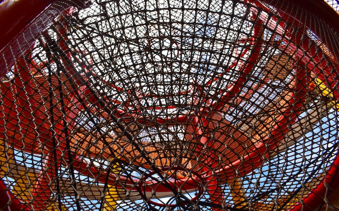 the inside of a ferris wheel at an amusement park