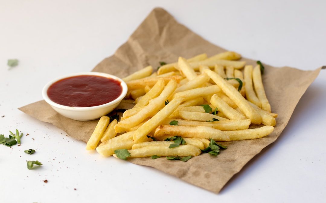 fries and ketchup