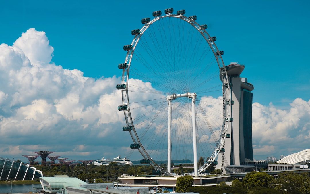 Ferris Wheel beside high-rise building during daytime