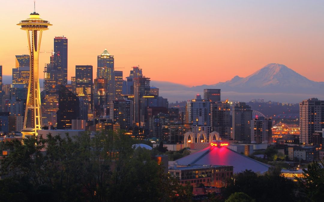 aerial photography of Space Needle, Washington