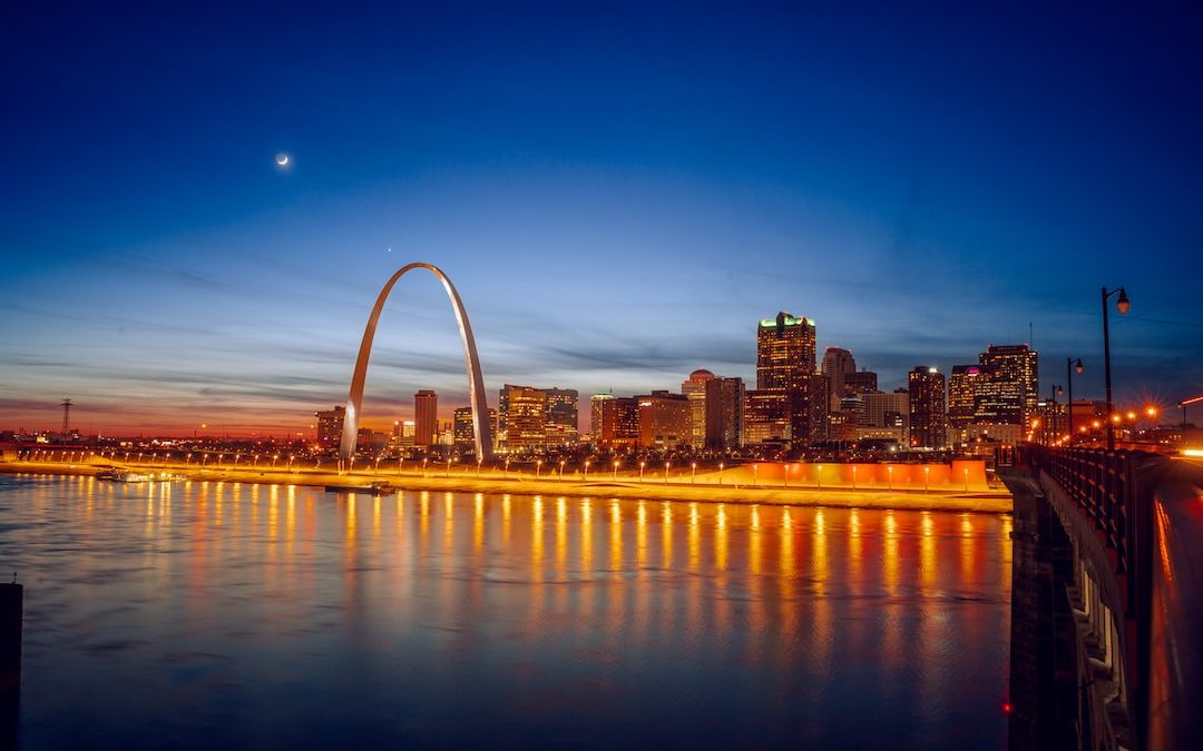 a view of the st louis skyline from across the st louis river