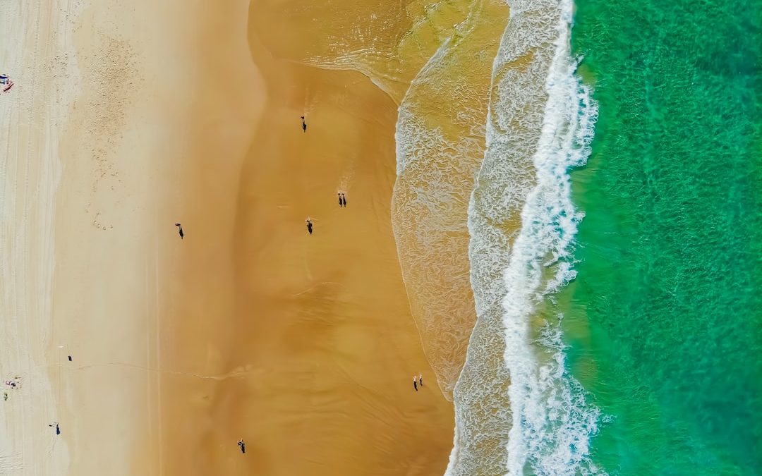 aerial photo of calm body of water