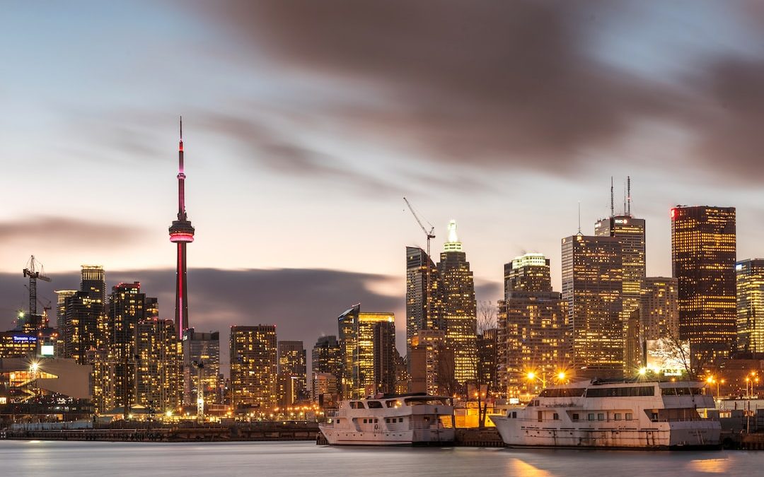 city view during nighttime photography